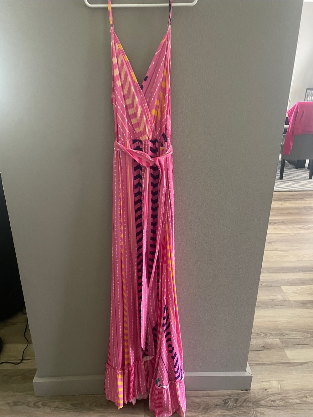 Cupshe Pink Multicolor Striped Maxi Dress